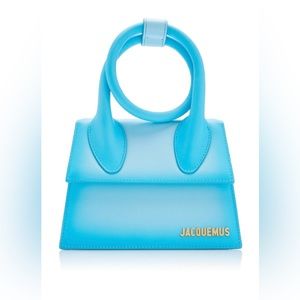 RARE turquoise OMBRE JACQUEMUS Le Chiquito Noeud Top-Handle Bag W/Dustbag